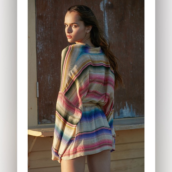 Mes Demoiselles Striped Cancun Kimono Coverup - Picture 4 of 16